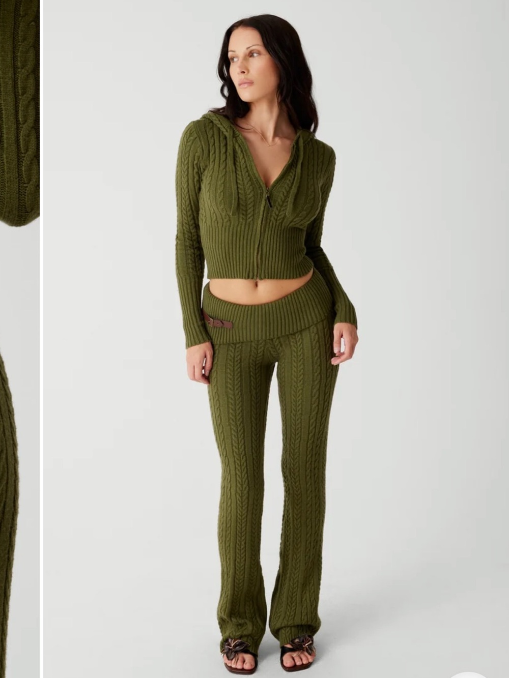 SOLD OUT NWOT Frankie’s Bikinis Fleur Cable Cloud Knit Pant